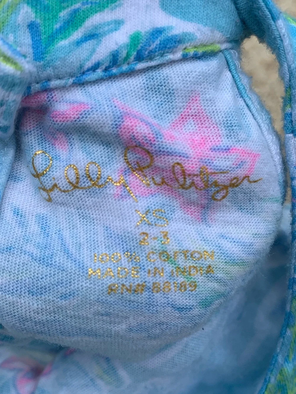 Lilly Pulitzer Girls Tropical Romper 2-3T